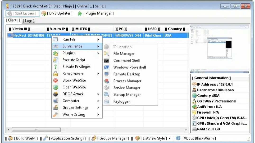 BlackWorM v6.0 | Educational Cybersecurity Simulation
