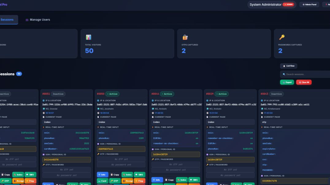 🔥 Vipps + BankID Scampage + Live Panel & Interaction 2026 🔥  The ultimate phishing package is he