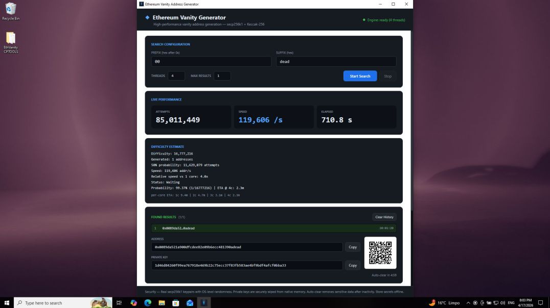 Generate Ethereum Vanity Addresses Fast