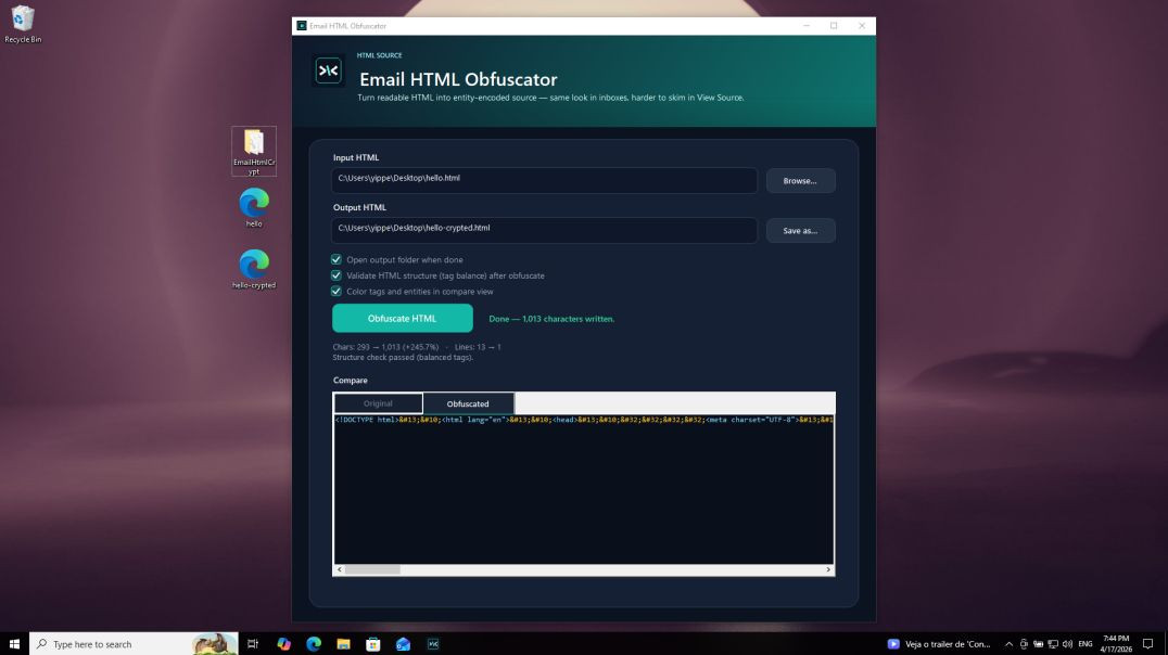 Email HTML Obfuscator