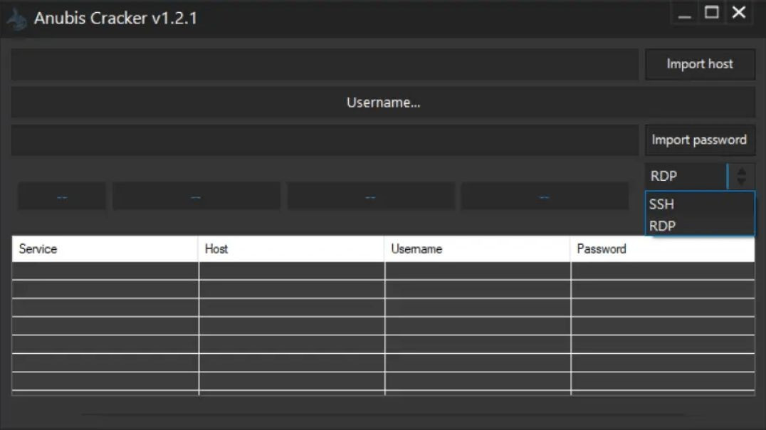 Anubis Cracker v1.2.1 RDP SSH