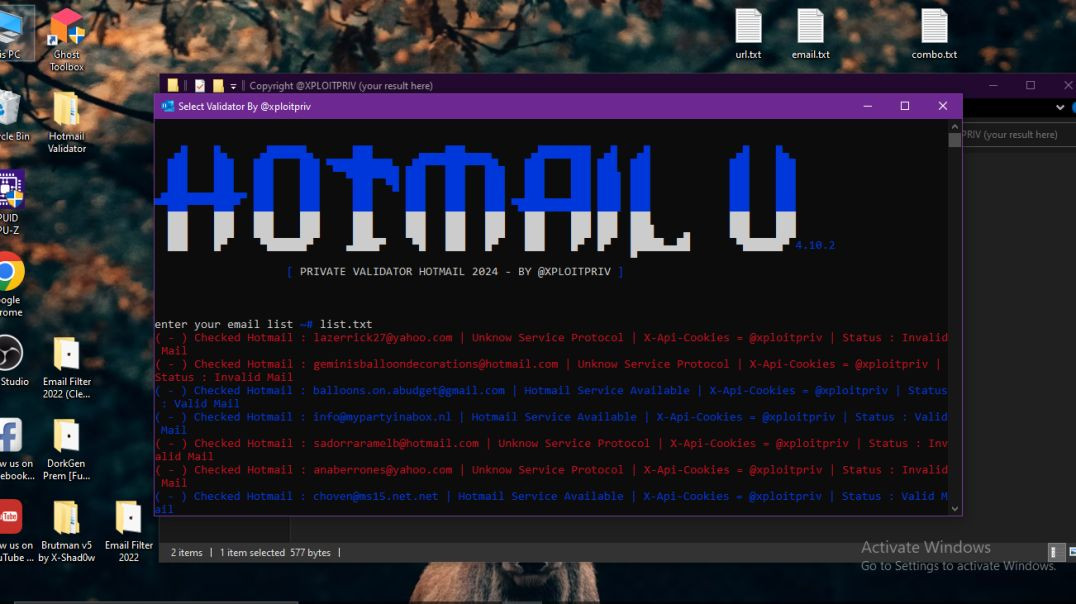 Hotmail Validator