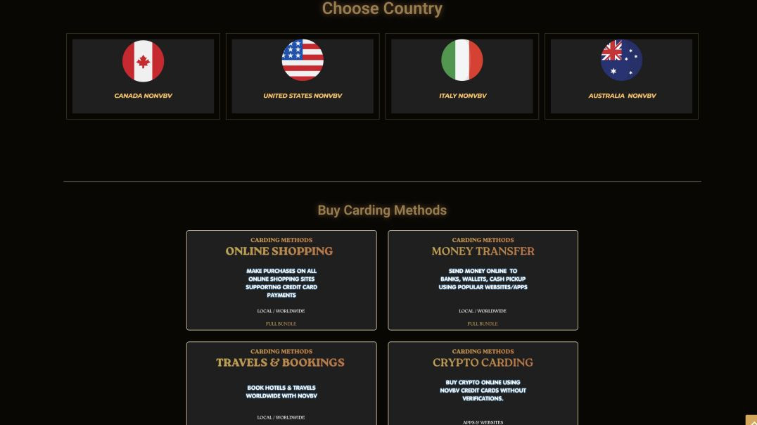 High quality nonvbv credit cards for carding -novbv.cc